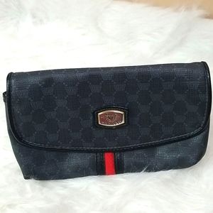 BAG BAZAAR VINTAGE WALLET IN BLK/ GREY